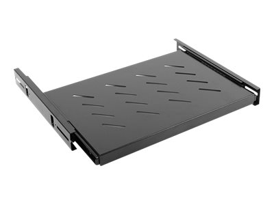 Lanberg AK-1006-B, Säädettävä hylly, Musta, 60 kg, 1U, 48,3 cm (19), 465 mm