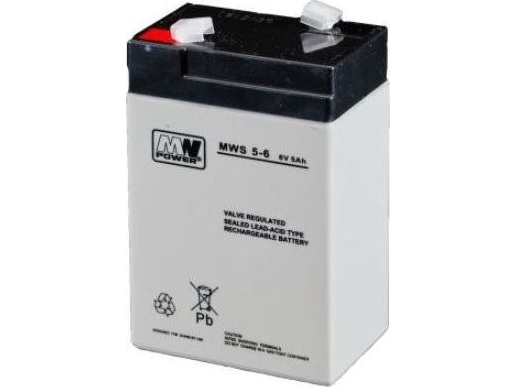 MW Power Pb 6V 5Ah vedligeholdelsesfri vægt 1 kg