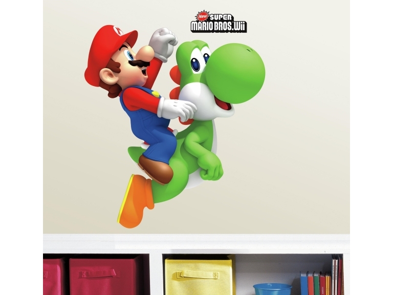 Billede af Nintendo Super Mario Bros Med Yoshi Og Mario Wallstickers