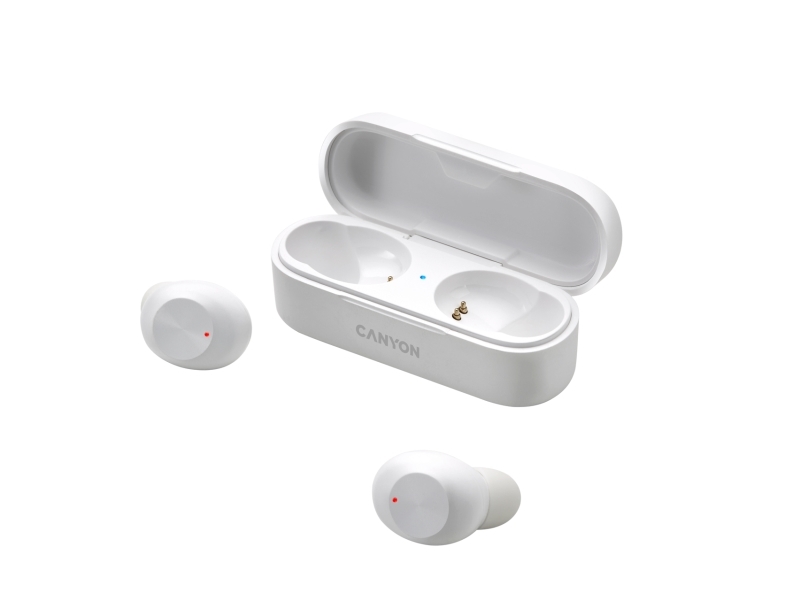 Canyon Cne-Cbths1w True Wireless Bluetooth In-Ear Headphones, Cartridge Charging Station, White