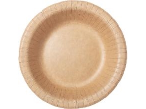Paptallerken rund dyb 500 ml Ø19cm coated kraft detail pakning Brun,10 pk x 20 stk/krt