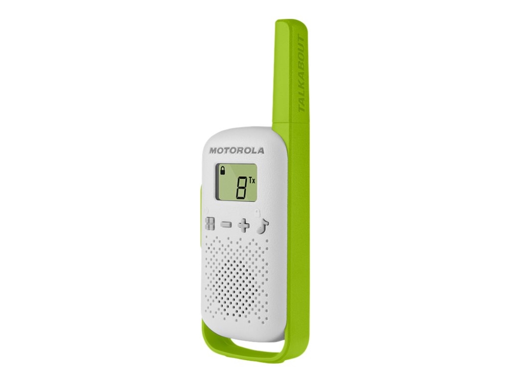 Motorola Talkabout T42 - Transportabel - tovejs radio - PMR - 446 MHz - 16 kanaler - grøn og hvid, blå og hvid, orange og hvid (pakke med 3)