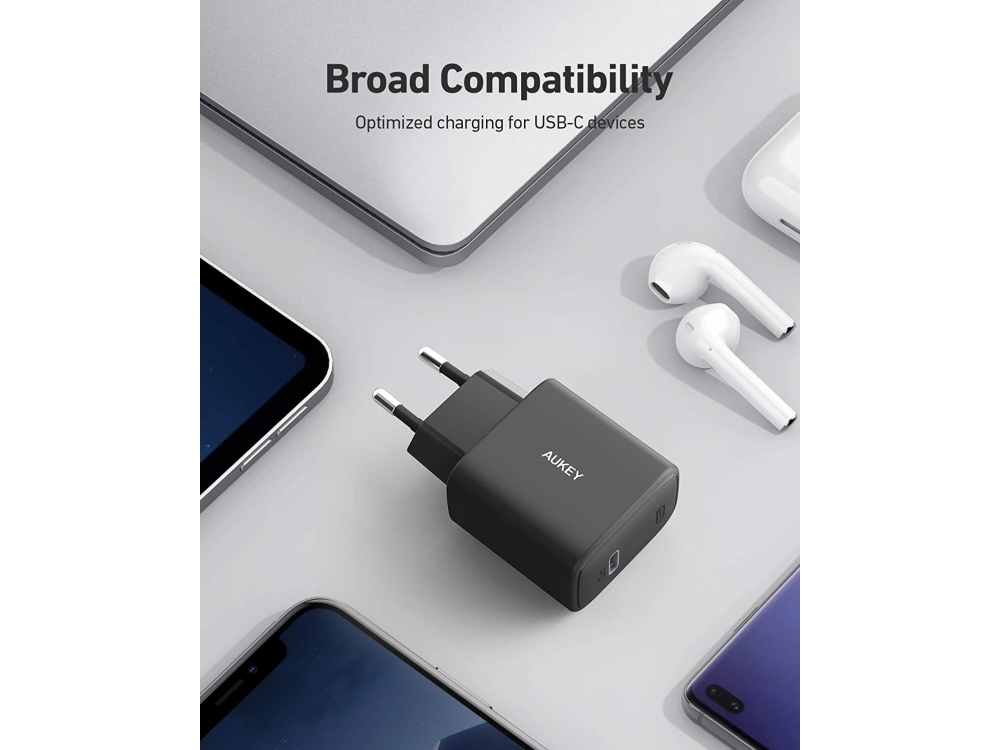 Aukey AUKEY PA-F1S Swift Charger Ultrafast 1xUSB C Power Delivery 3.0 Charger 20W 3A