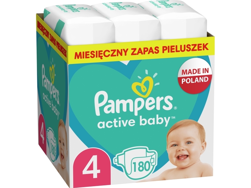 Pampers bleer Active Baby 4, 9-14 kg, 180 stk.