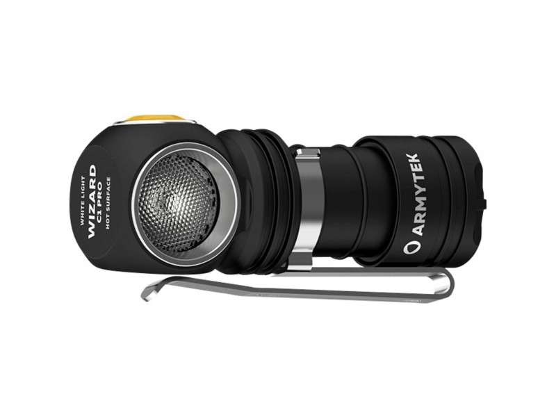 Armytek Wizard C1 Pro Magnet White F09001c Led (Rgb) Pandelampe Med Magnetholder Batteridrevet 1000 Lm 1440 H 55 G