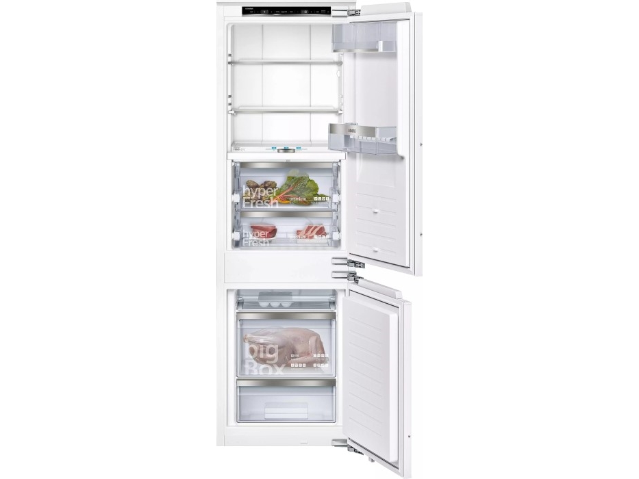 Siemens iQ700 KI84FPDD0 - Køleskab/fryser - bund-fryser - til indbygning - niche - bredde: 56 cm - dybde: 55 cm - højde: cm - 233 liter - Klasse D - Fladhængsel