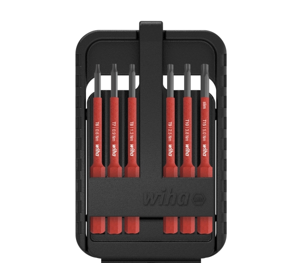 Wiha Bit Set Slimbit Electric, 6 Stück(E), Torx, T10, T15, T6, T7, T8, T9, 135 G