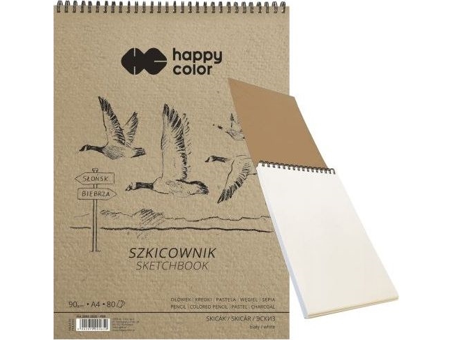 Happy Color Spiral Sketchbook Birds A4 Hvid 80 Ark 90G |