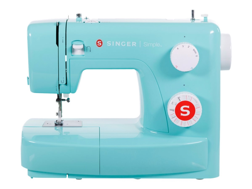 Singer 3223G - Symaskine - 23 søm - 1 fire-trins knaphul - turkis billede