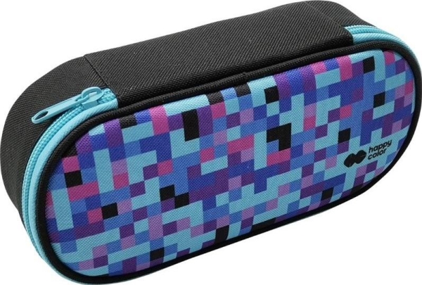 Happy Color Pencil Case Pixi Blue Pencil Case Oval With A Zipper