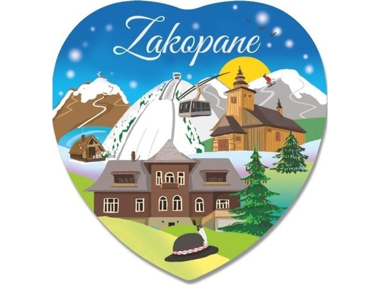 Pan Dragon Magnet I Love Poland Zakopane Ilp-Mag-C-Zak-14