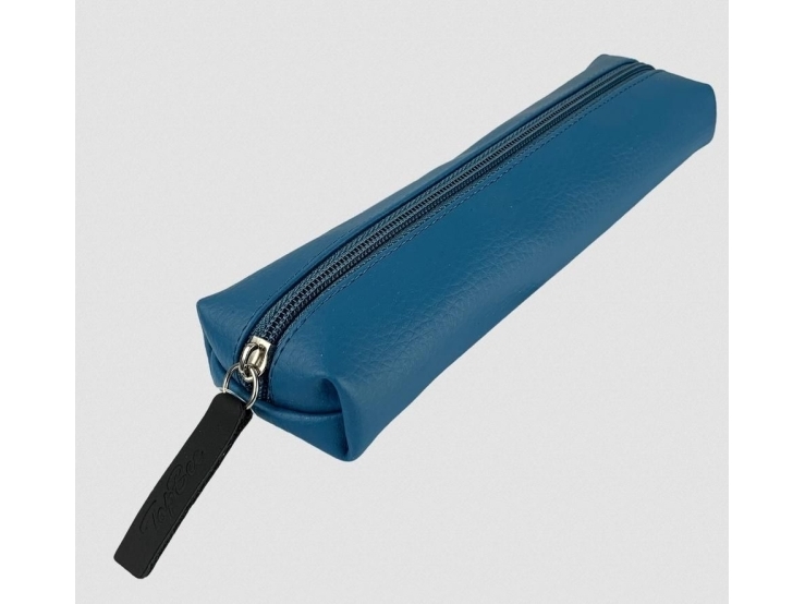 Denim Blue Eco Leather Pencil Case