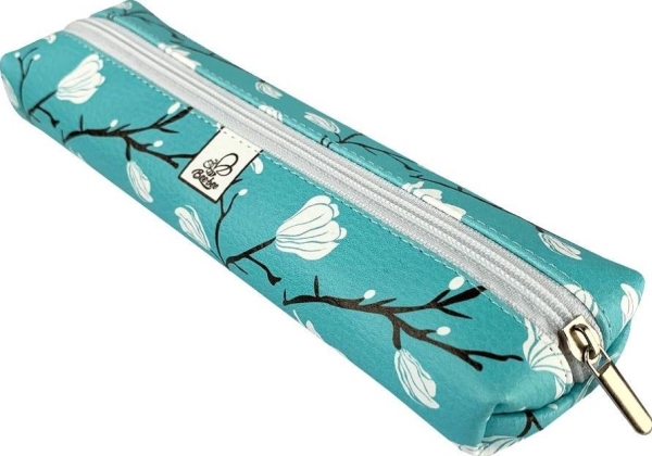 Pencil Case Bee Bee Pencil Case Dachshund Magnolie Blue