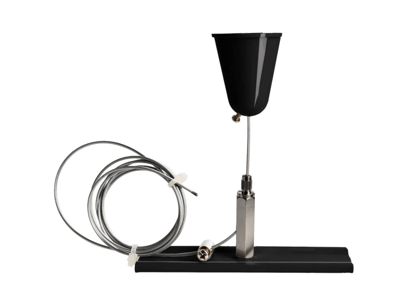 Deko Light 710050 D Line Seilabhängungshalter mit Deckenrosette 1,5m Højvolt-skinnesystem-komponenter Strømskinne 3-faset Black | Belysning - Inomhusbelysning - Inbyggd spotlight | GameStuff