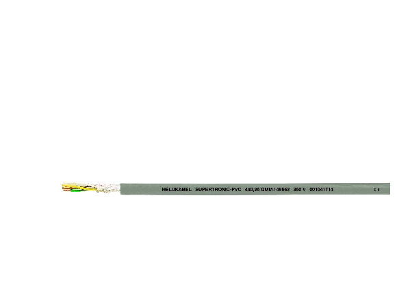 HELUKABEL 49563, Lågspänningskabel, Grå, Polyvinylklorid (PVC), Polyvinylklorid (PVC), Koppar, 0.25 mm ²