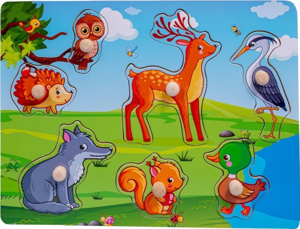 Smily Play Holzpuzzle Mit Griffen Puzzle Las