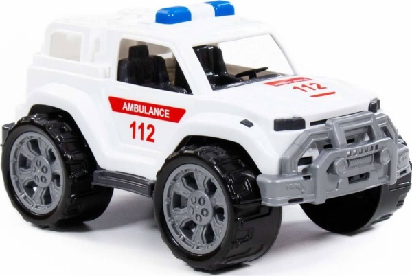 Jeep sairaankuljetusauto 112, valkoinen 38,5x22,5x20cm verkkoasussa