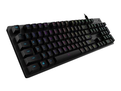 Logitech Gaming G512 - Tastatur - bagbelyst - USB - QWERTY - UK - tastkontakt: GX Brown Tactile - kulsort