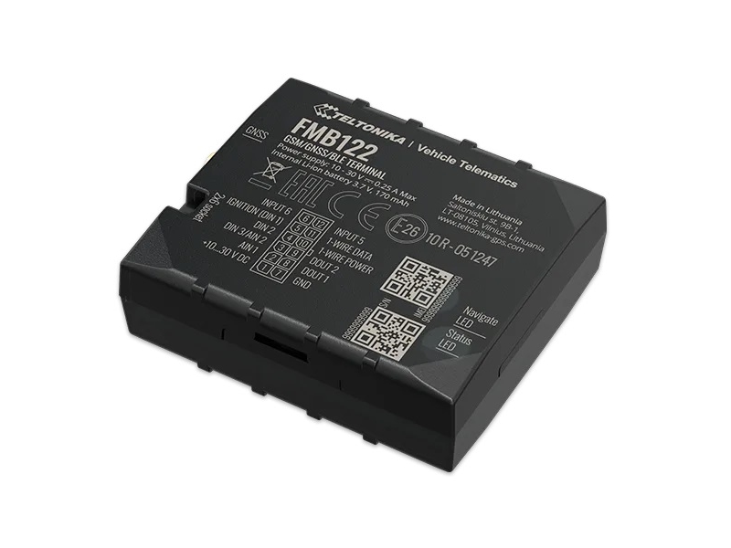 Teltonika Fmb122, 0,128 Gb, Micro-Usb, Genopladelig, Lithium-Ion (Li-Ion), 3,7 V, 170 Mah