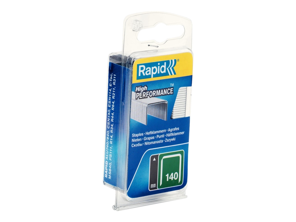 Rapid - Hæfteklammer - No. 140 - 6 mm - galvaniseret metal - pakke med 970