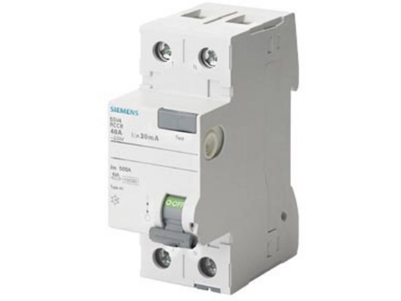 Siemens fejlstrømsafbryder 2P 16A 0,03A type AC (5SV4311-0)