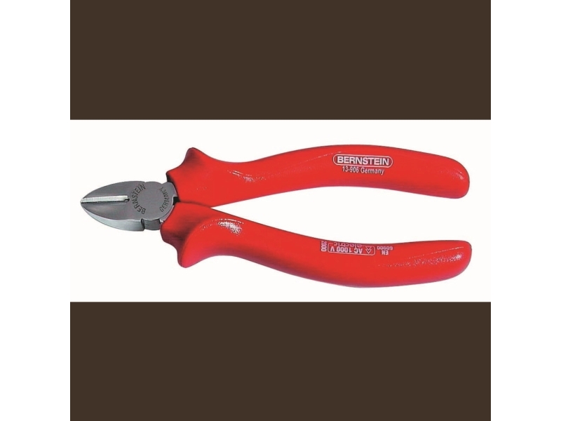 Bernstein 13-906 Vde, Diagonal Tang, Stål, Rød, 165 Mm, 210 G
