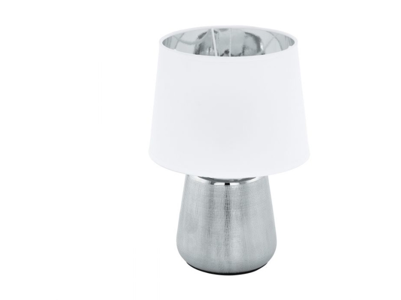 EGLO MANALBA PÖYTÄ E14 H300 VALKOINEN/HOPEA