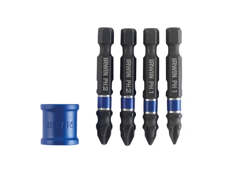 IRWIN slagborebits sæt 5 dele + holder, PH/PZ
