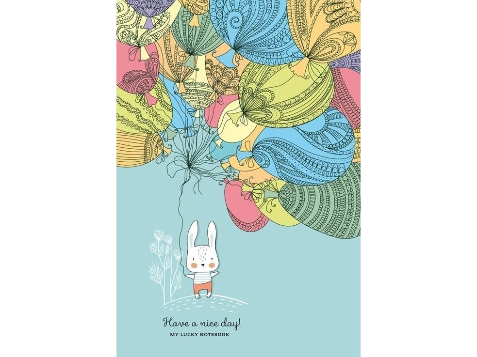 Frische Dekorative Notizbuch 143X210/80K Karierte Ballons