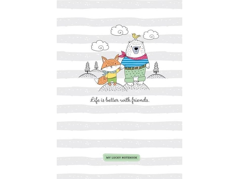 Fresh Decorative Notebook 143X210/80K Checkered Friends |