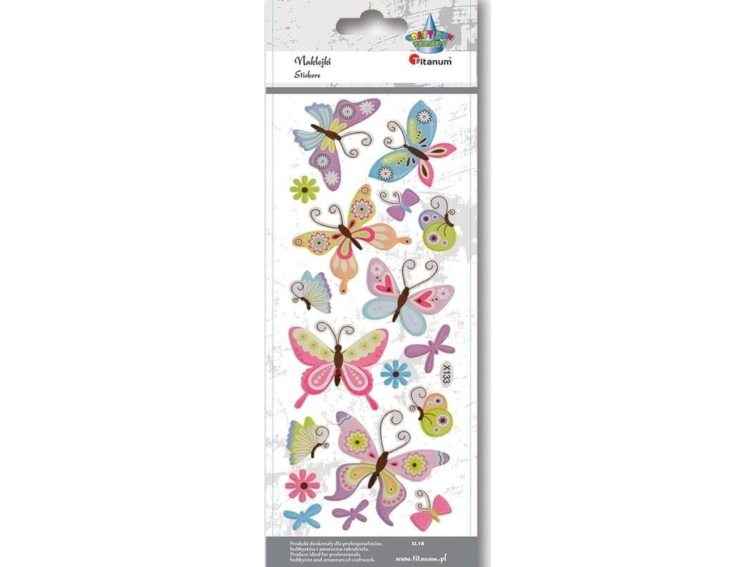 Titanum Stickers Convex Soft Butterflies 18Pcs