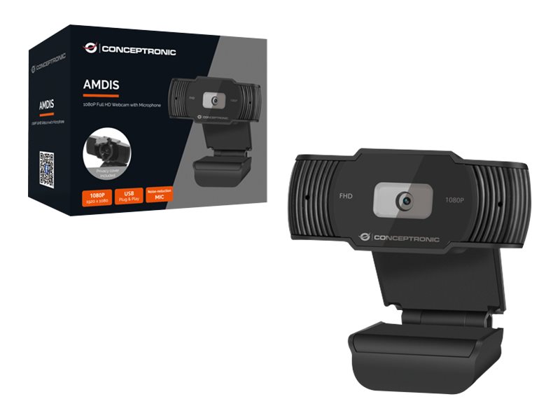 Conceptronic Webcam Amdis 1080P Full Hd Webcam+Microphone (Amdis04bneueversion)