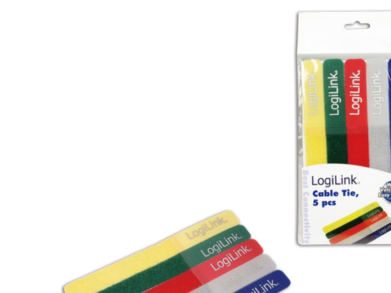 LogiLink KAB0008, Blå, Grøn, Grå, Rød, Gul, 180 mm, 20 mm