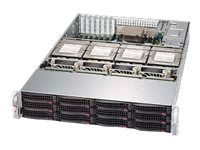 Supermicro Sc829 He1c4-R1k02lpb - Rack-Monterbar 2U - Forstærket Forlænger Atx - Sata/Sas - Hot-Swap 1000 Watt - Sort