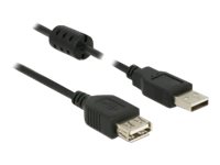 Delock - Usb Forlængerkabel - Usb (Han) Til Usb (Hun) - Usb 2.0 - 1.5 M - Sort