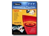Fellowes Laminating Pouches Capture 125 Micron - 125 Micron - 100-Pakke - Blank - 60 X 90 Mm Laminerings Poser