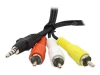 Gembird Cca-4P2r-2M, 3.5Mm, Männlich, 3 X Rca, Männlich, 2 M, Schwarz