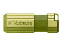 Verbatim Store 'N' Go Pin Stripe Usb Drive - Usb Flashdrive - 32 Gb - Usb 2.0 - Eucalyptus Grøn