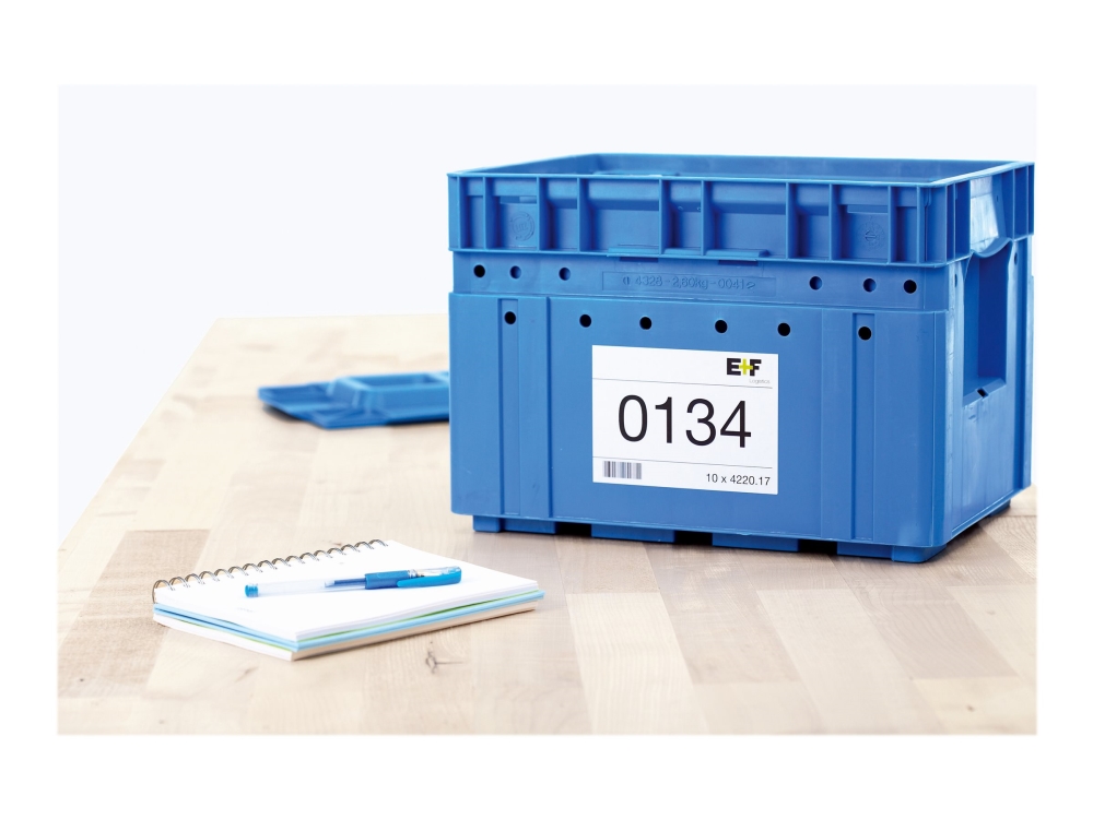 HERMA 4454, Valkoinen, Itse kiinnittyvä tulostintarra, A4, Paperi, Laser/Inkjet, Kiinteä