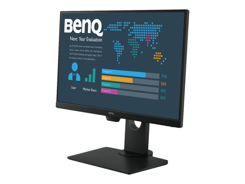 Benq Bl2480t - Bl Series - Led-Skærm - 23.8" - 1920 X 1080 Full Hd (1080P) - Ips - 250 Cd/M² - 1000:1 - 5 Ms - Hdmi, Vga, Displayport - Højtalere - S