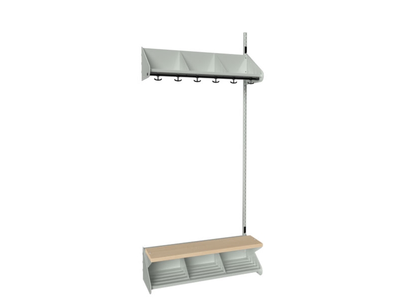 BST Kombination G, Påbygningssektion 3 pladser B 900 mm, lys grå