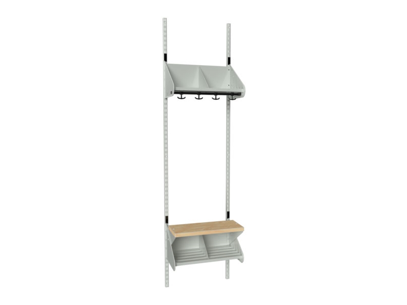 BST-kombination G, startsektion 2 platser B 500 mm, ljusgrå | Baby & barn - Möbler - Hallmöbler | GameStuff