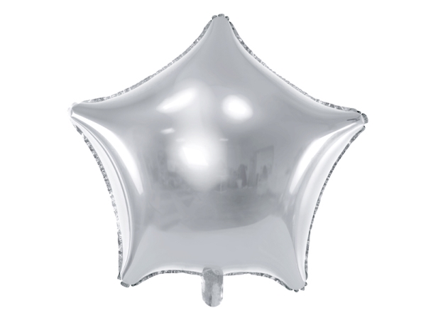 PartyDeco Star, Leksaksballong, Silver, Star, Ej för barn under 36 månader, 480 mm, 50 styck | Skola & Hobby - Festdekorera - Ballonger | GameStuff