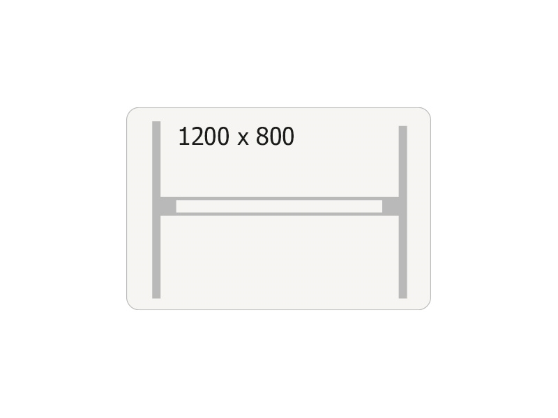 Hæve-sænkebord DNA 1200x800 mm Lysgrå 2-ben/Sort