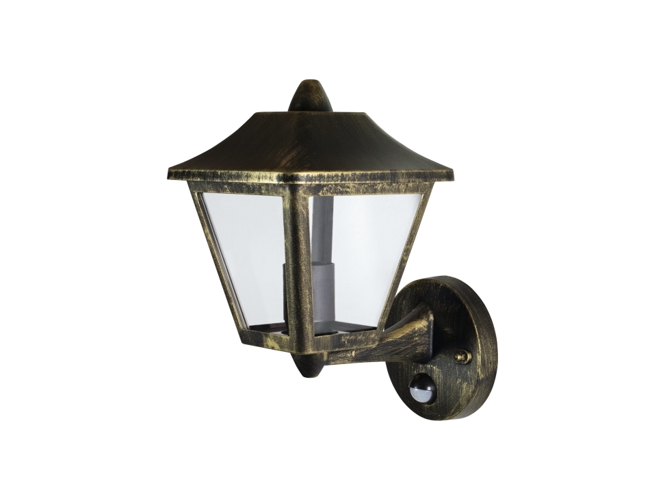 LEDVANCE ENDURA CLASSIC Tradition, Väggbelysning för utomhusbruk, Svart, Guld, Gjuten aluminium, IP44, Entré, Fasad, Trädgårdsgång, Terass, I | Belysning - Utomhusbelysning | GameStuff