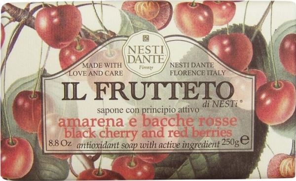 Nesti Dante Seifenstück Il Frutteto Sapone Schwarzkirsche & Kranichbeere 250G