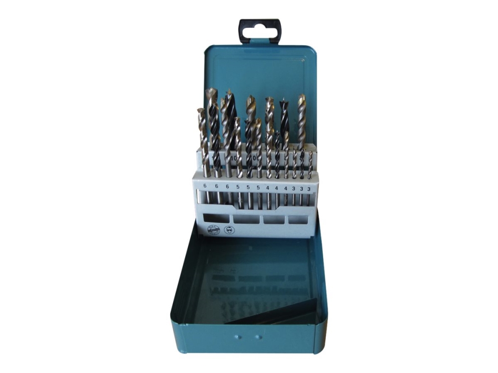 Makita - Borrsats - för trä, metall, betong - 18 delar - 5 mm, 6 mm, 8 mm, 10 mm, 4 mm, 3 mm - för Makita DDF487RFE3, DHP453RFEW | Elverktyg - Tillbehör - Diverse Borr | GameStuff