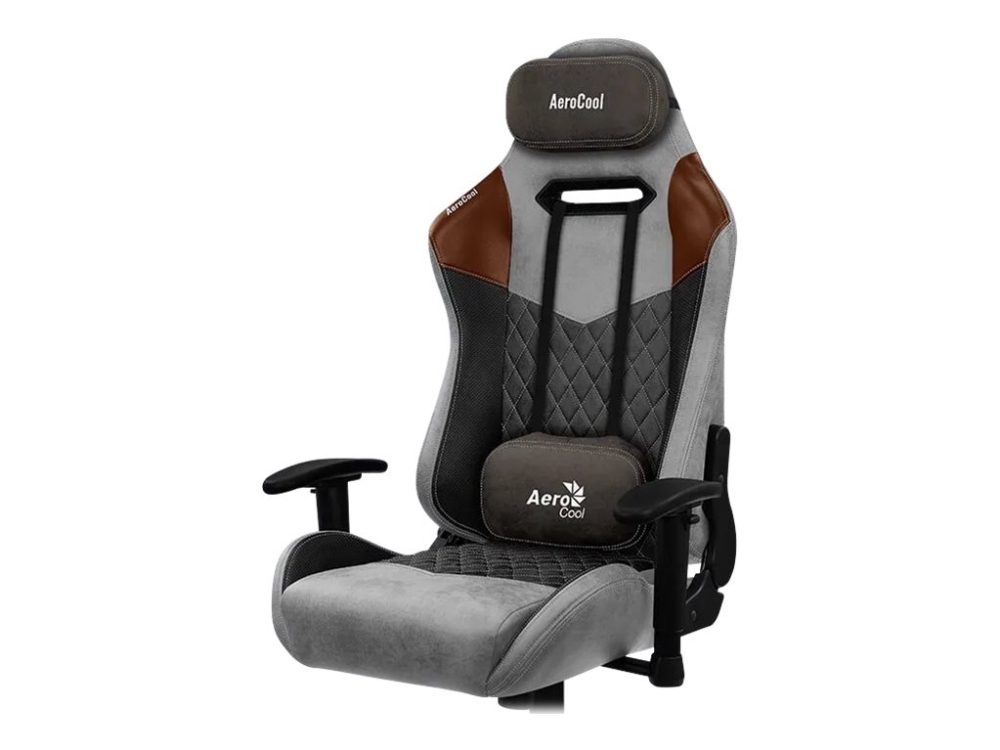 Aerocool DUKE AeroSuede universal gamingstol svart - brun - grå (ACGC-2025101.21) | Spel - Gamingmöbler - Gamingstolar | GameStuff