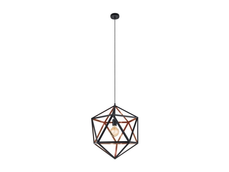Eglo Embleton 1 Pendelleuchte E27 Ø460 Schwarz/Kupfer
