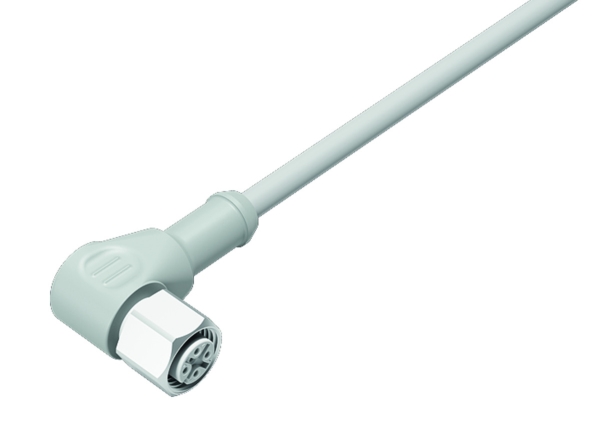 BINDER 77 3734 0000 40908-0500, 5 m, M12, Hunstik, Grå, Termoplastisk elastomer (TPE), -40 - 105 °C